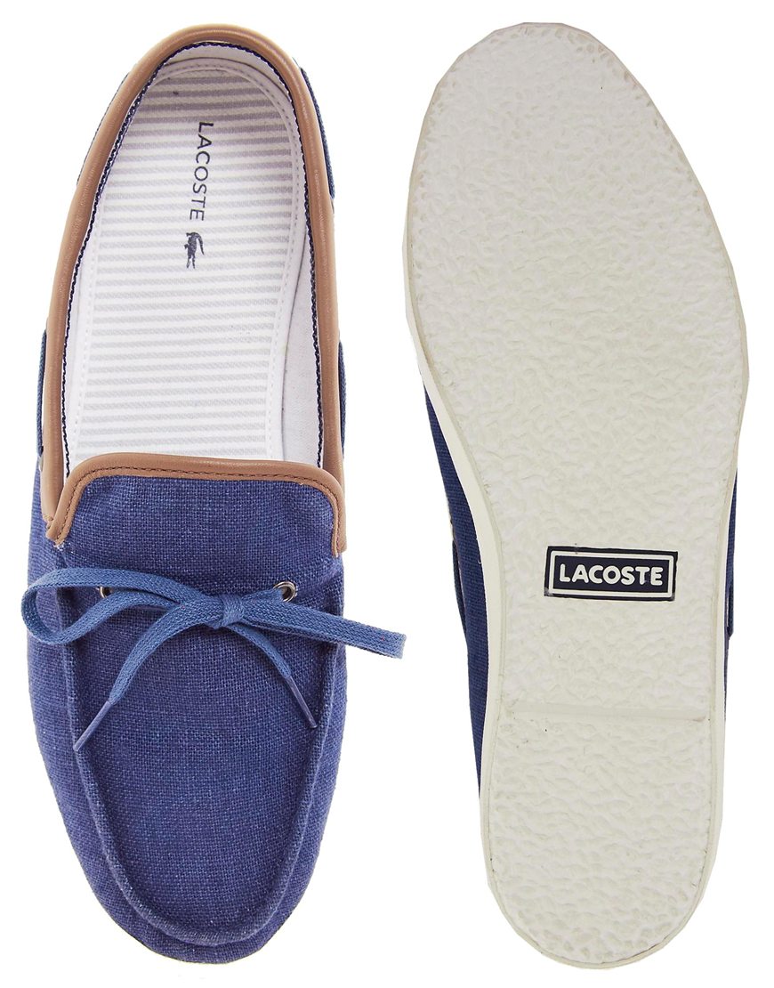 lacoste canvas loafers