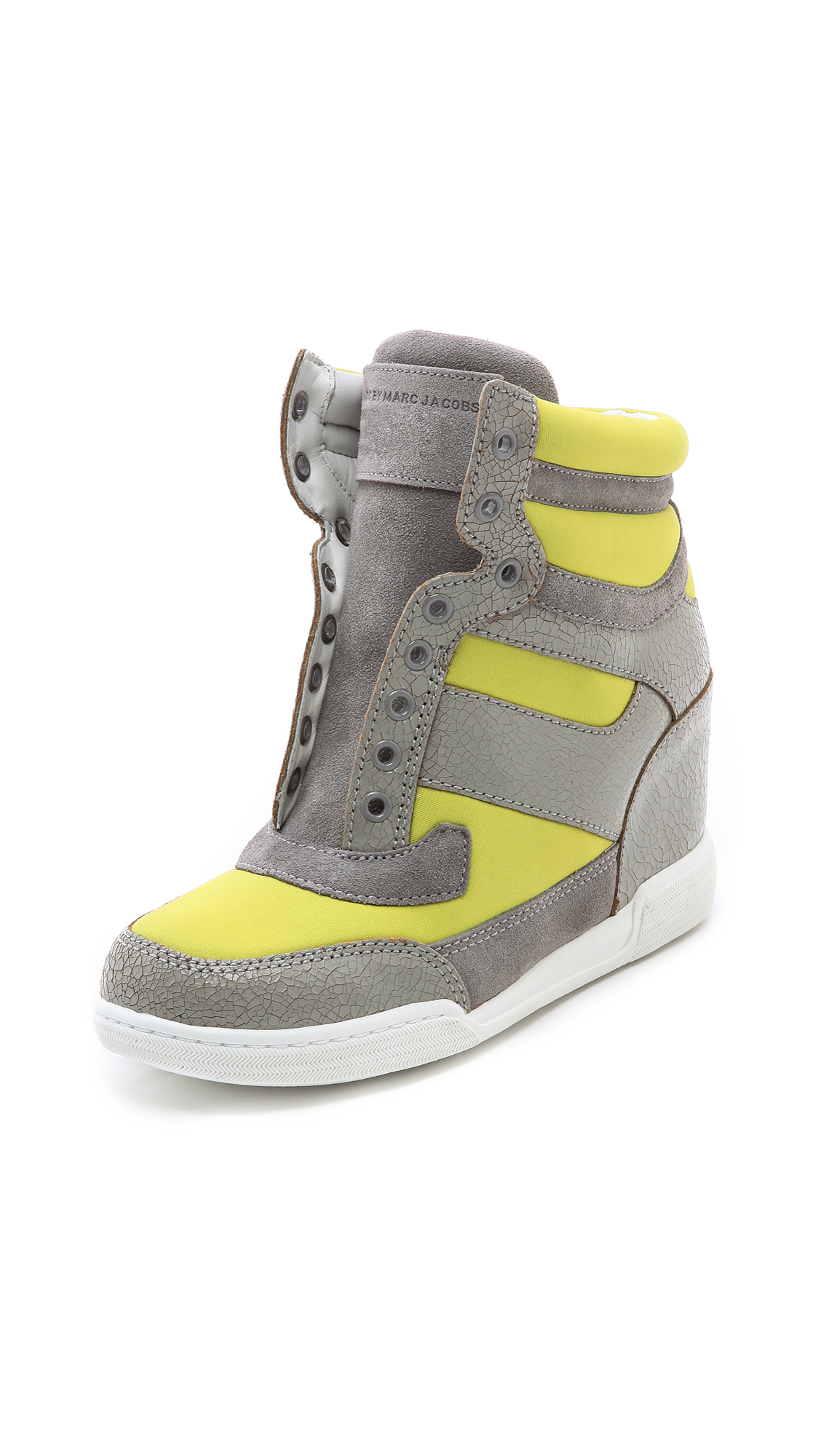 Marc By Marc Jacobs Low Wedge Sneakers in Yellow/Grey (Yellow) - Lyst