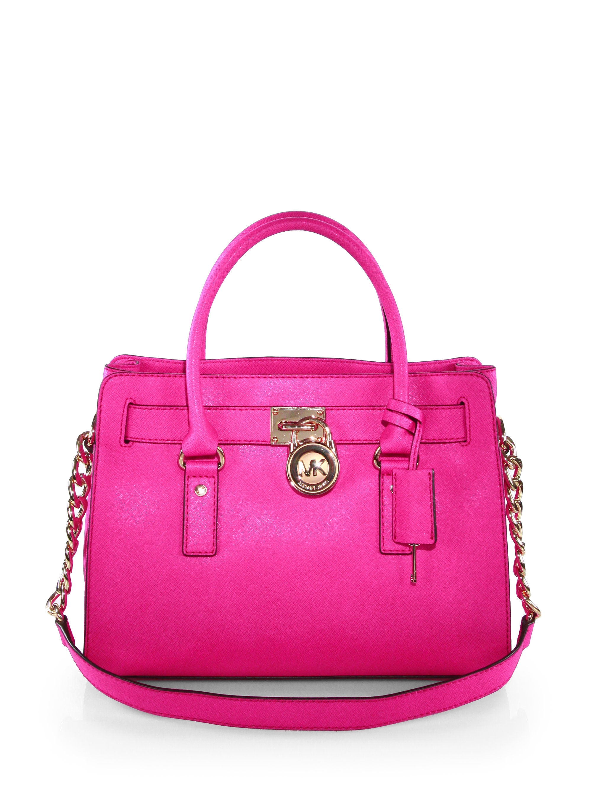 MICHAEL Michael Kors Hamilton Small Messenger Bag in Pink | Lyst