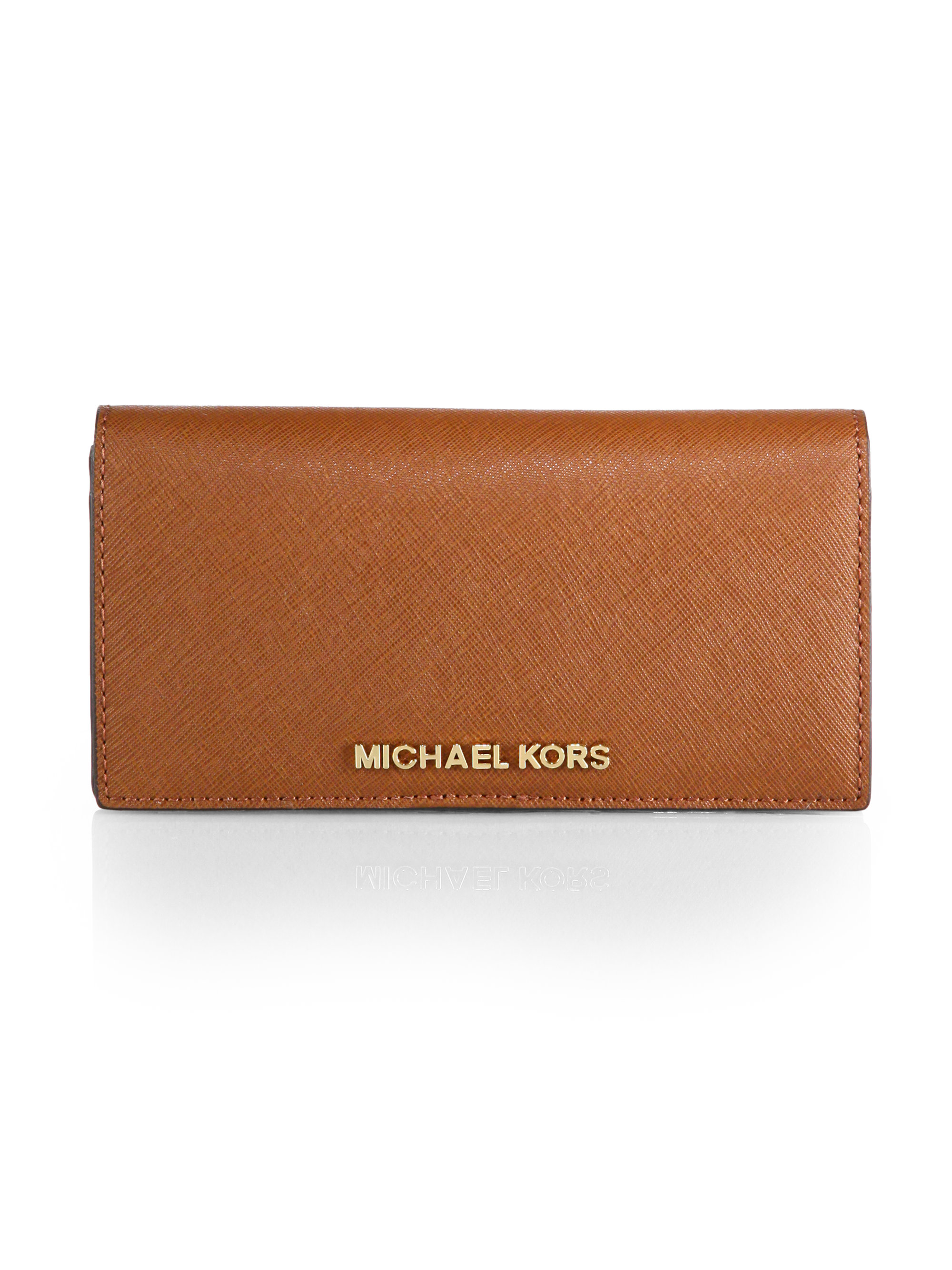 MICHAEL Michael Kors Jet Set Large Bifold Wallet in Brown Lyst
