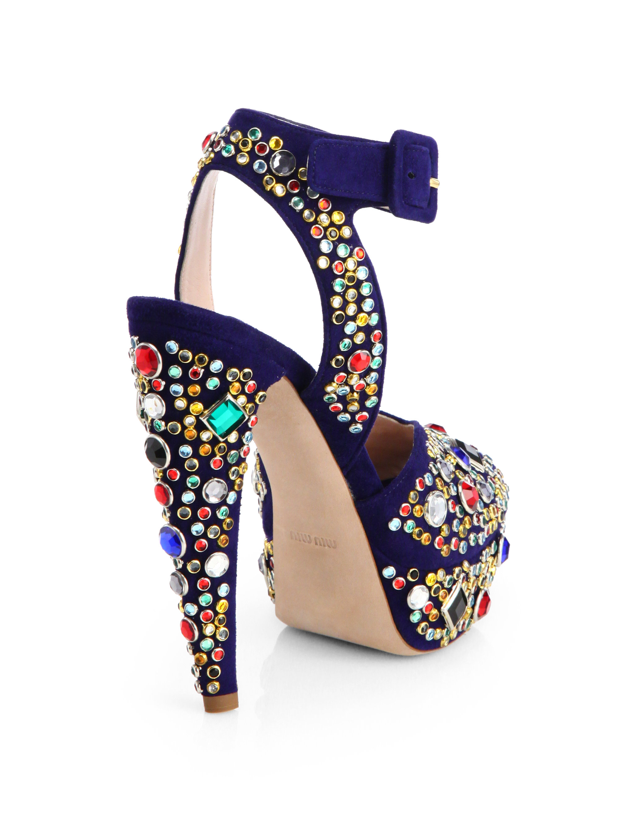 jeweled platform sandals