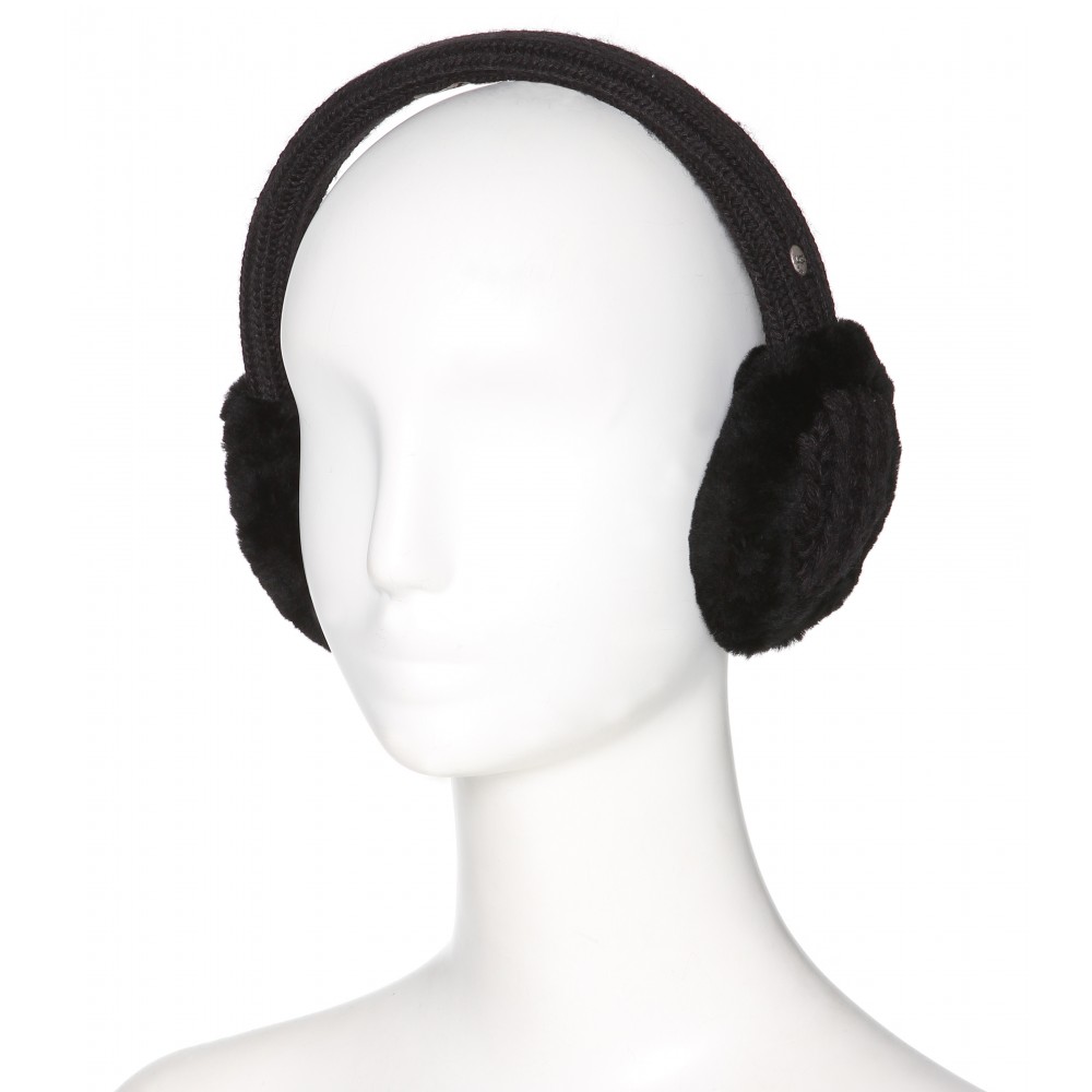 UGG Great Jones Shearling Earmuffs in Black Lyst