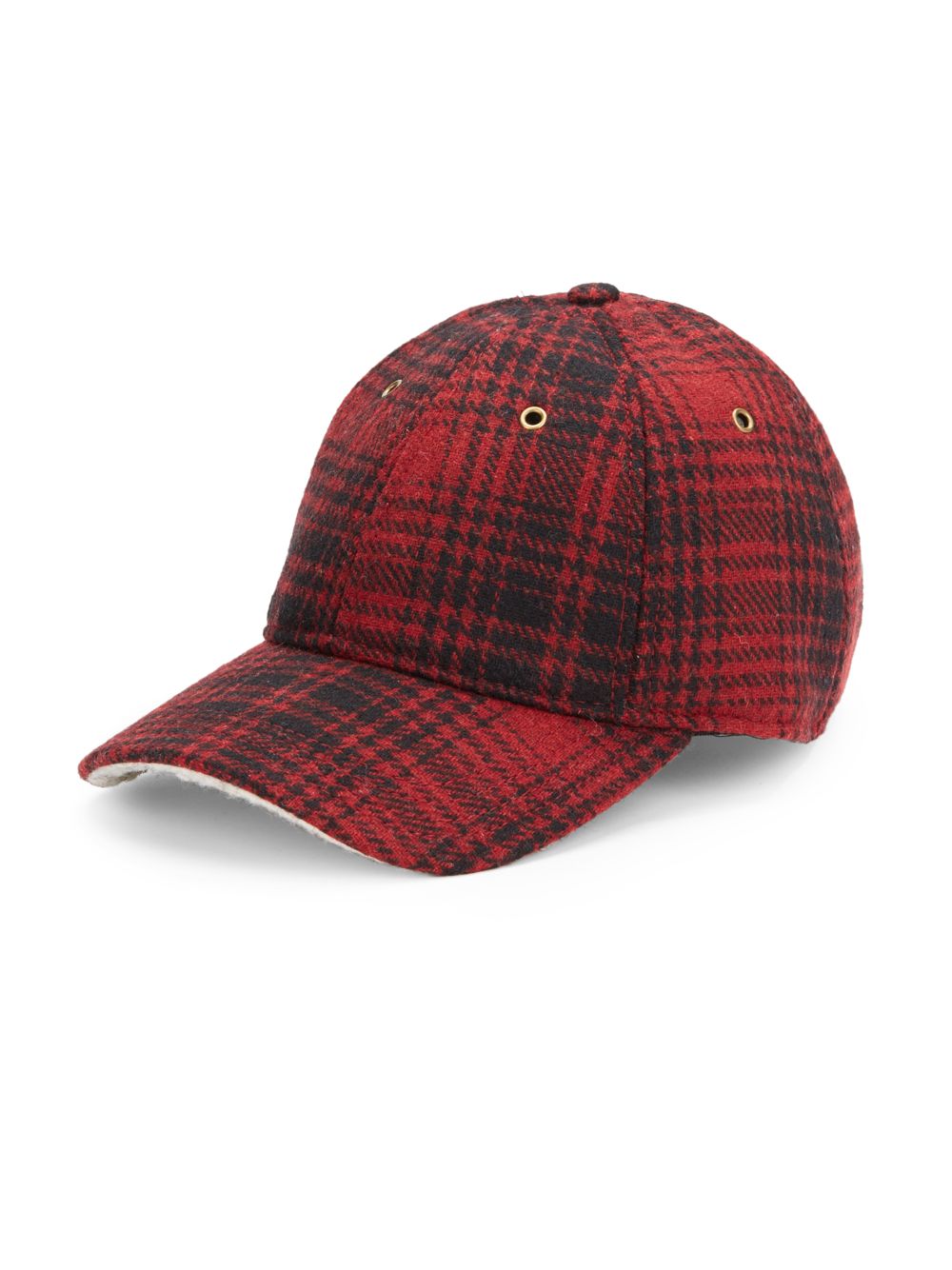 Woolrich Plaid Baseball Cap In Red For Men Lyst