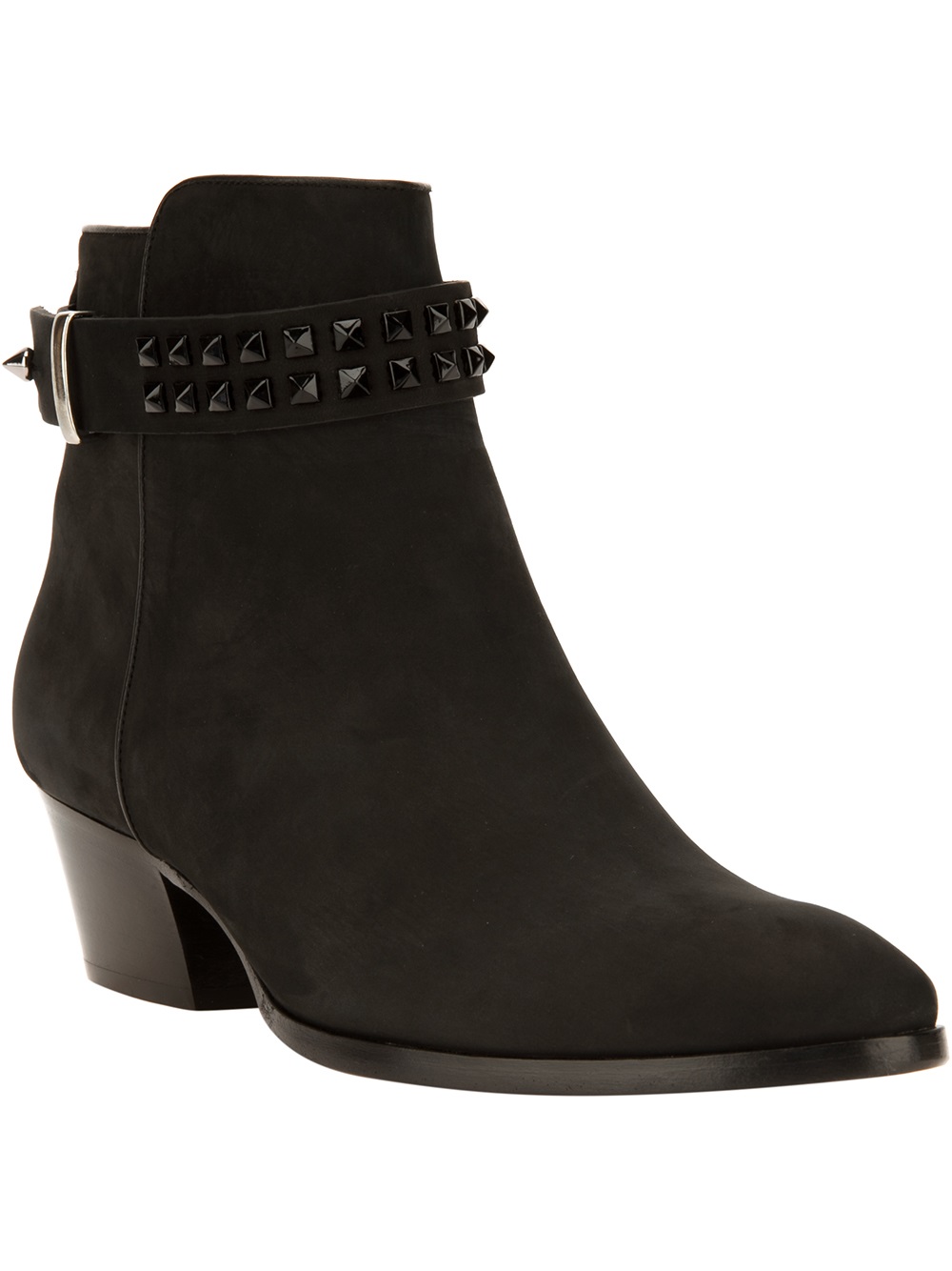 Lyst Barbara Bui Studded Strap Ankle Boot in Black