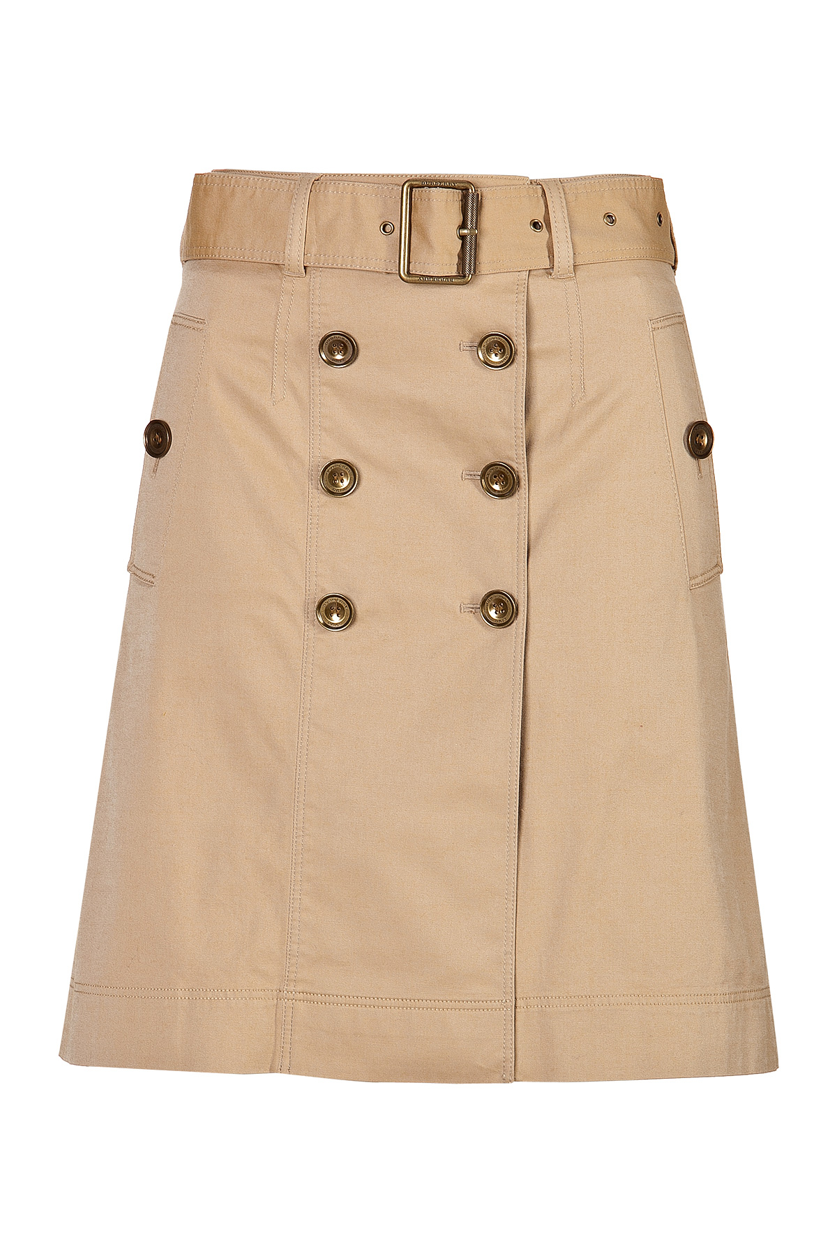 Burberry Brit Cotton A-line Skirt in Brown | Lyst