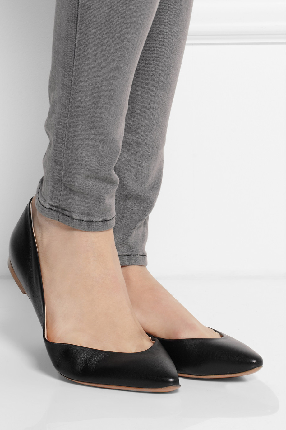 chloe patent leather flats