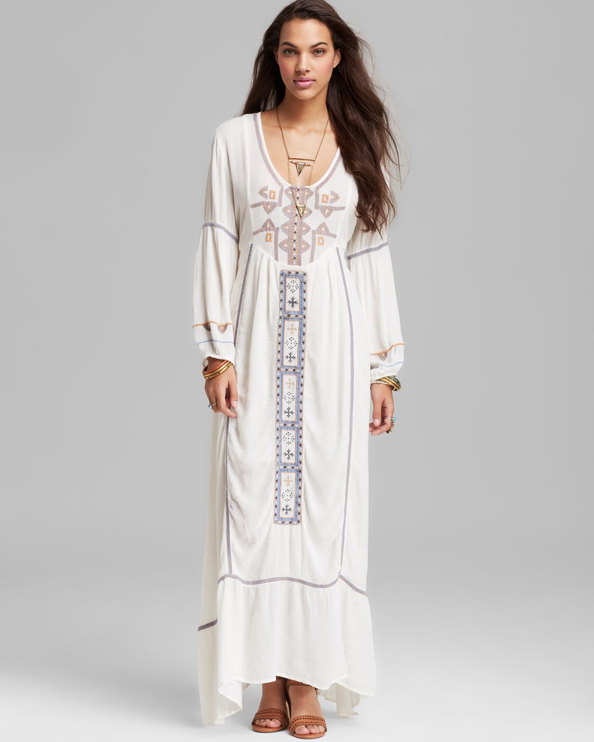 Free People Dress Desert Winds in Ivory Combo (White) - Lyst