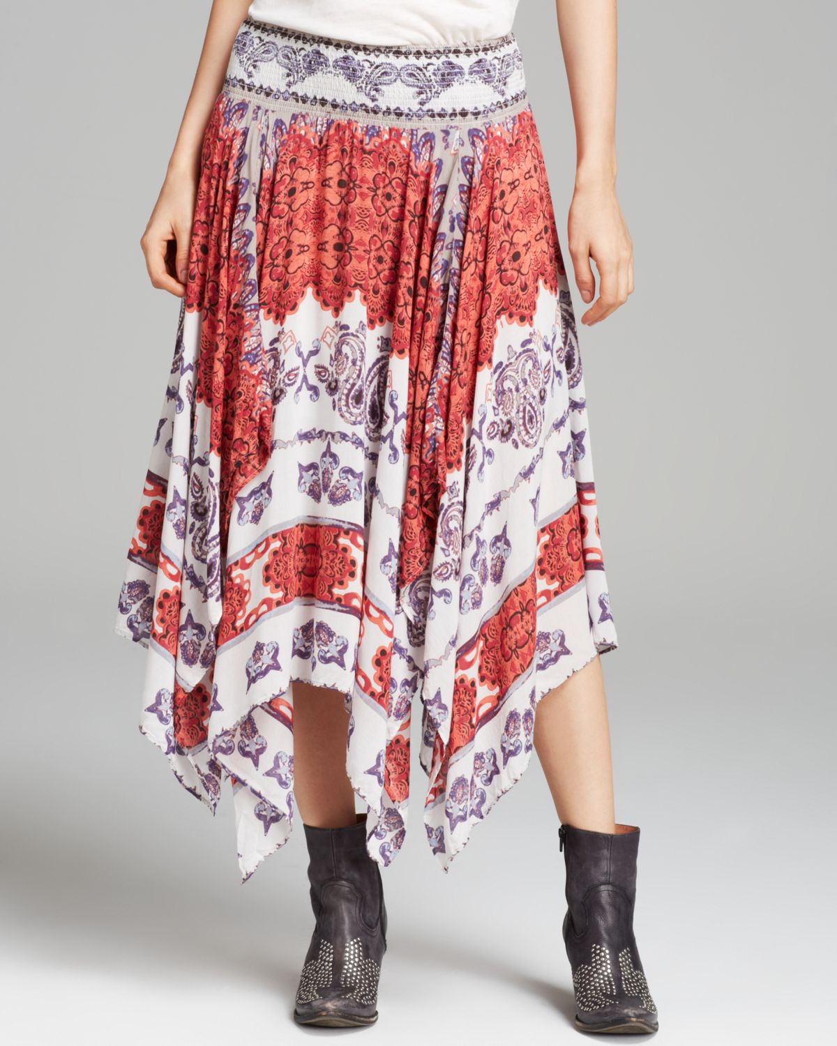 Free People Skirt Fly Away in Multicolor (White Combo) | Lyst