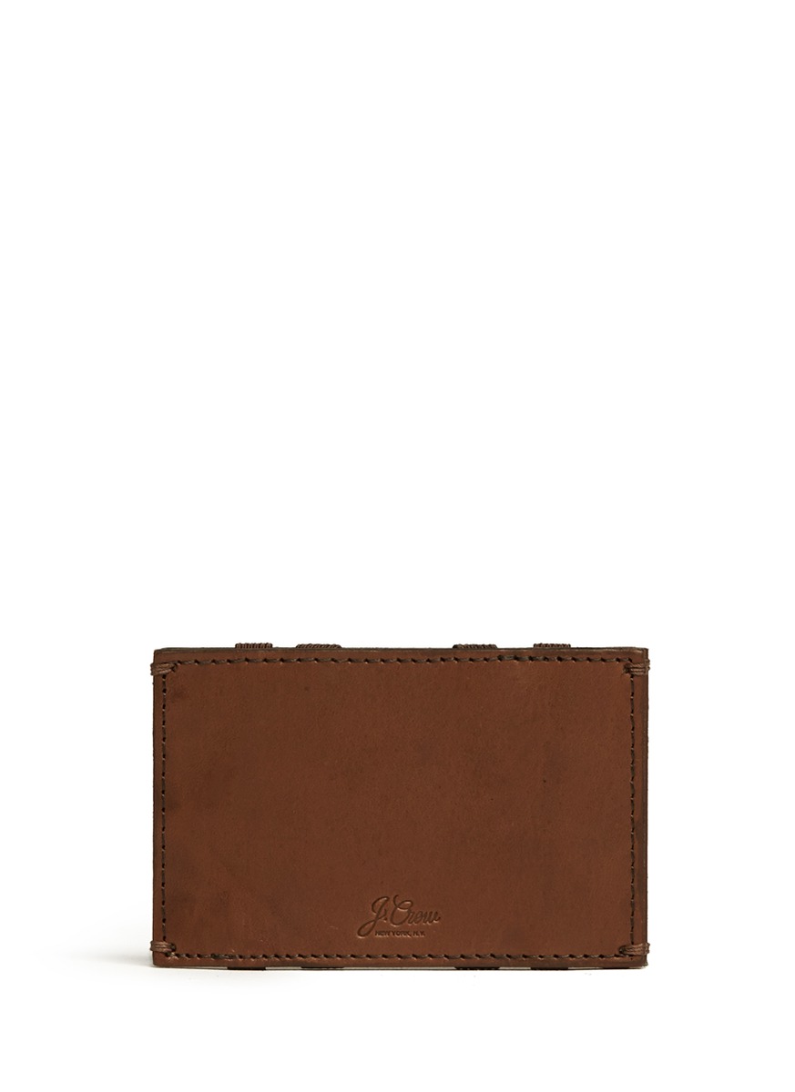 J.Crew Leather Magic Wallet in Brown for Men - Lyst