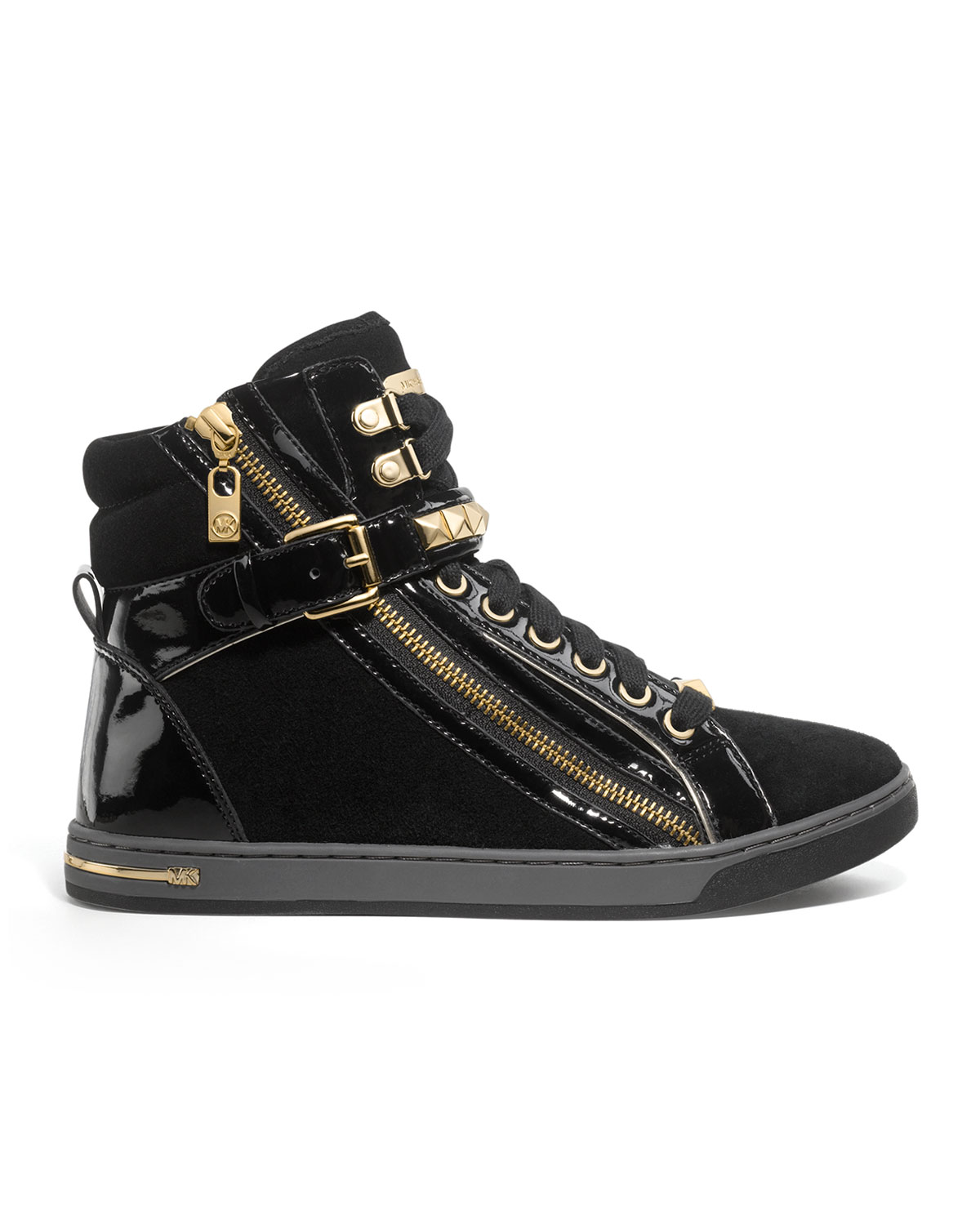 Michael Kors Glam Studded High Top in Black | Lyst