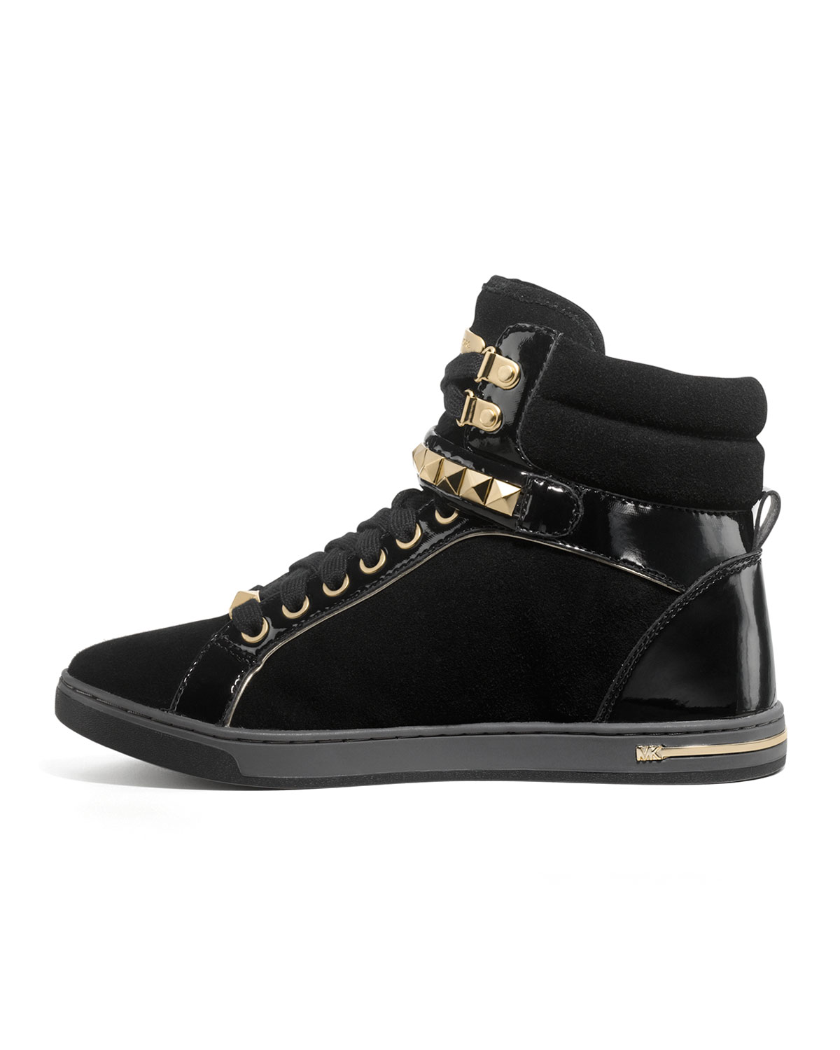 michael kors glam studded high top sneakers