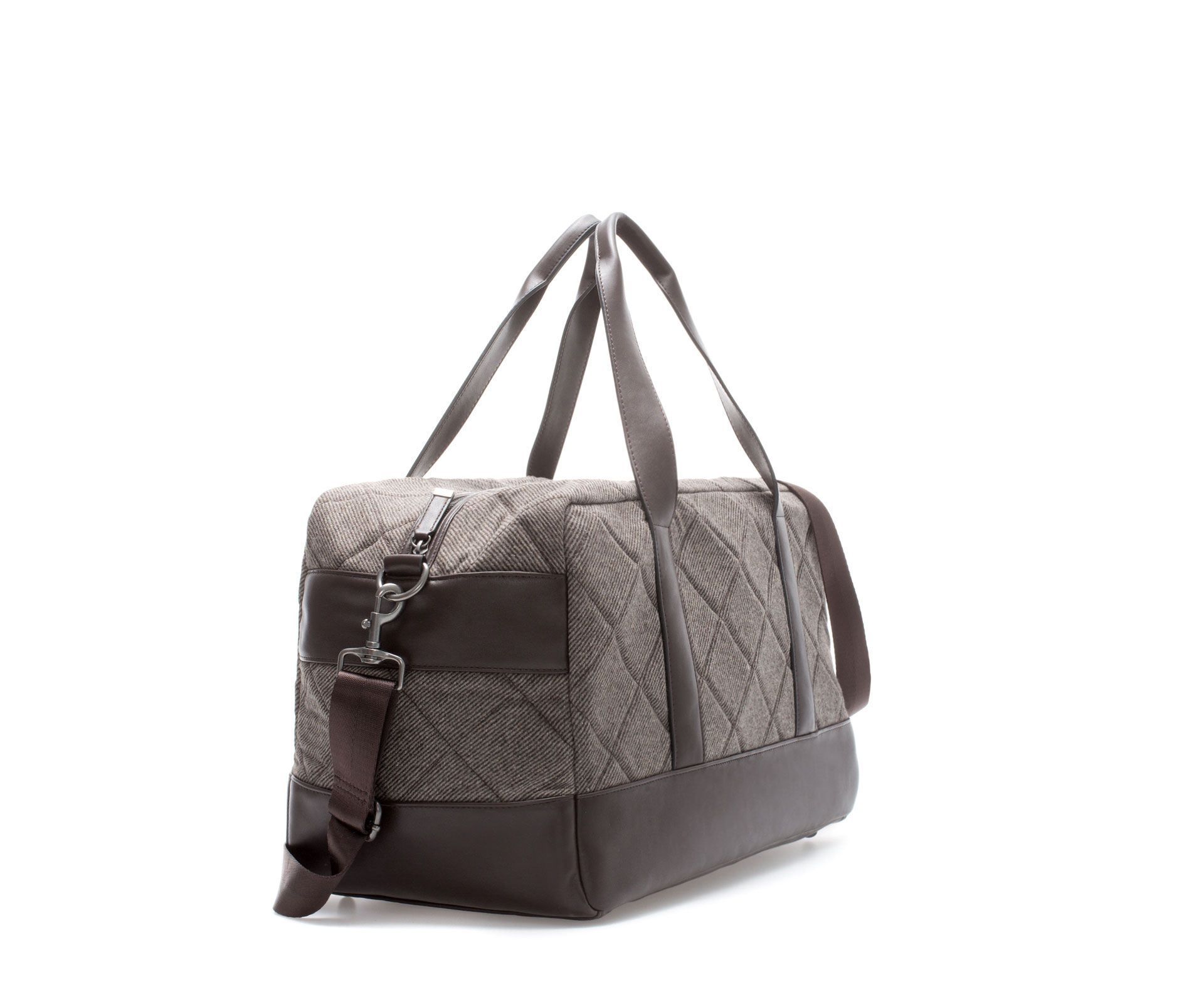 Zara Quilted Bowling Bag in Brown for Men Lyst