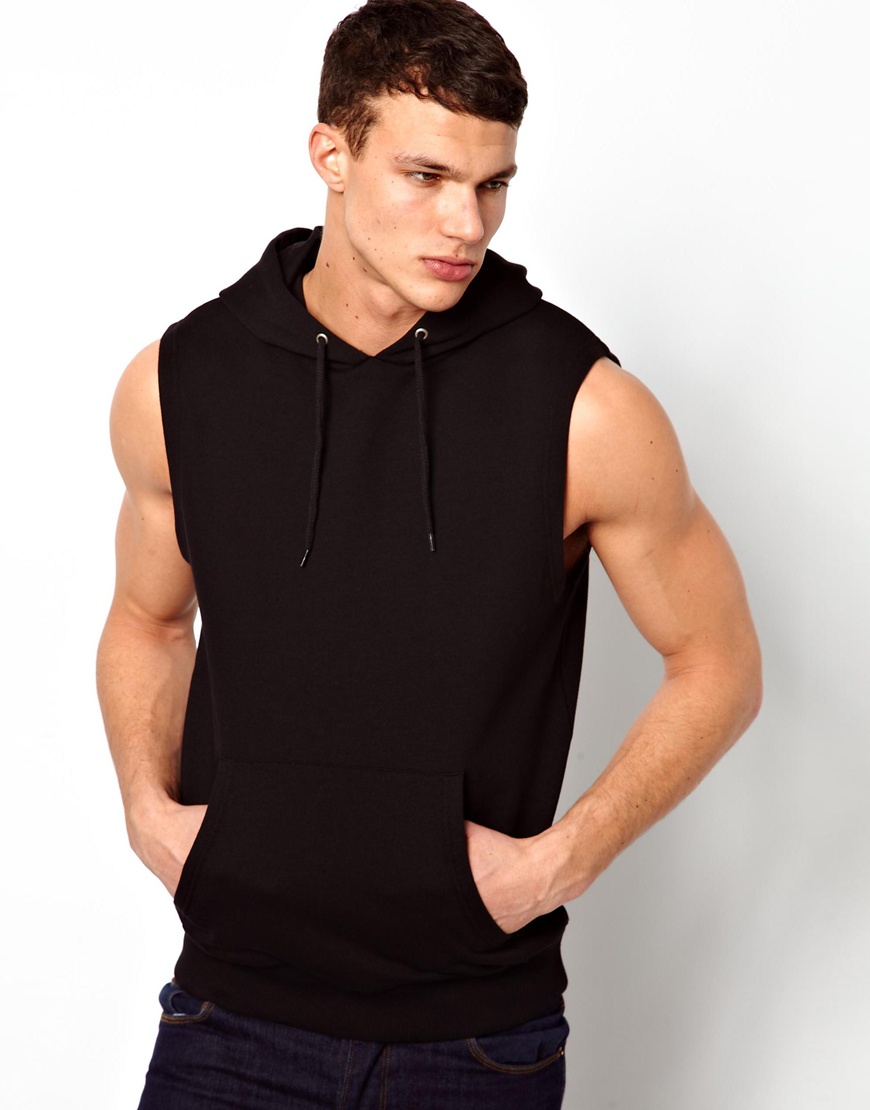 asos sleeveless hoodie