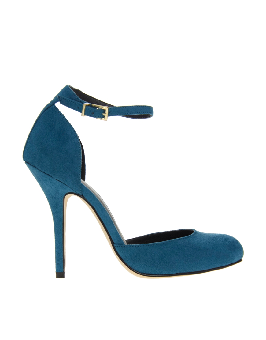 teal blue high heels