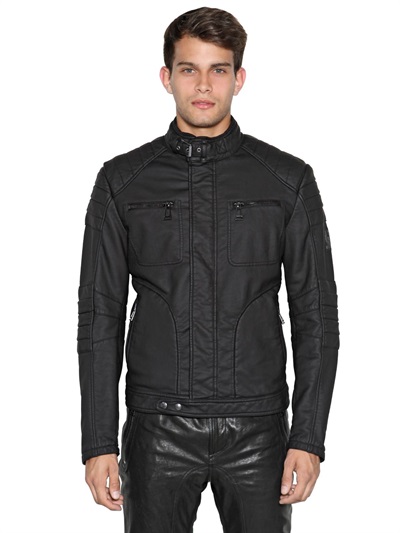 Belstaff Weybridge Rubberized Jersey Jacket in Black for Men | Lyst UK