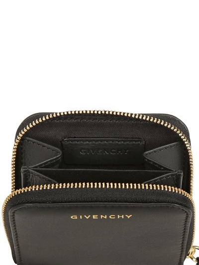 Givenchy Logo Embossed Leather Coin 
