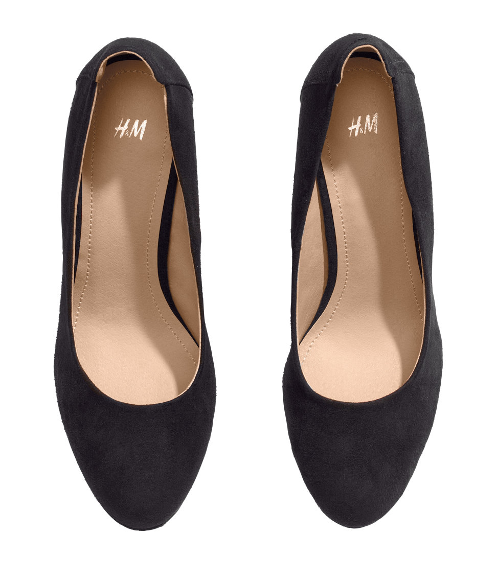 h&m black platform shoes
