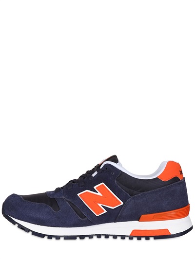 New Balance 565 Suede and Ripstop Nylon Sneakers in Blue for Men | Lyst