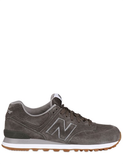 New Balance 574 Classic Suede Sneakers in Dark Grey (Gray) for Men - Lyst