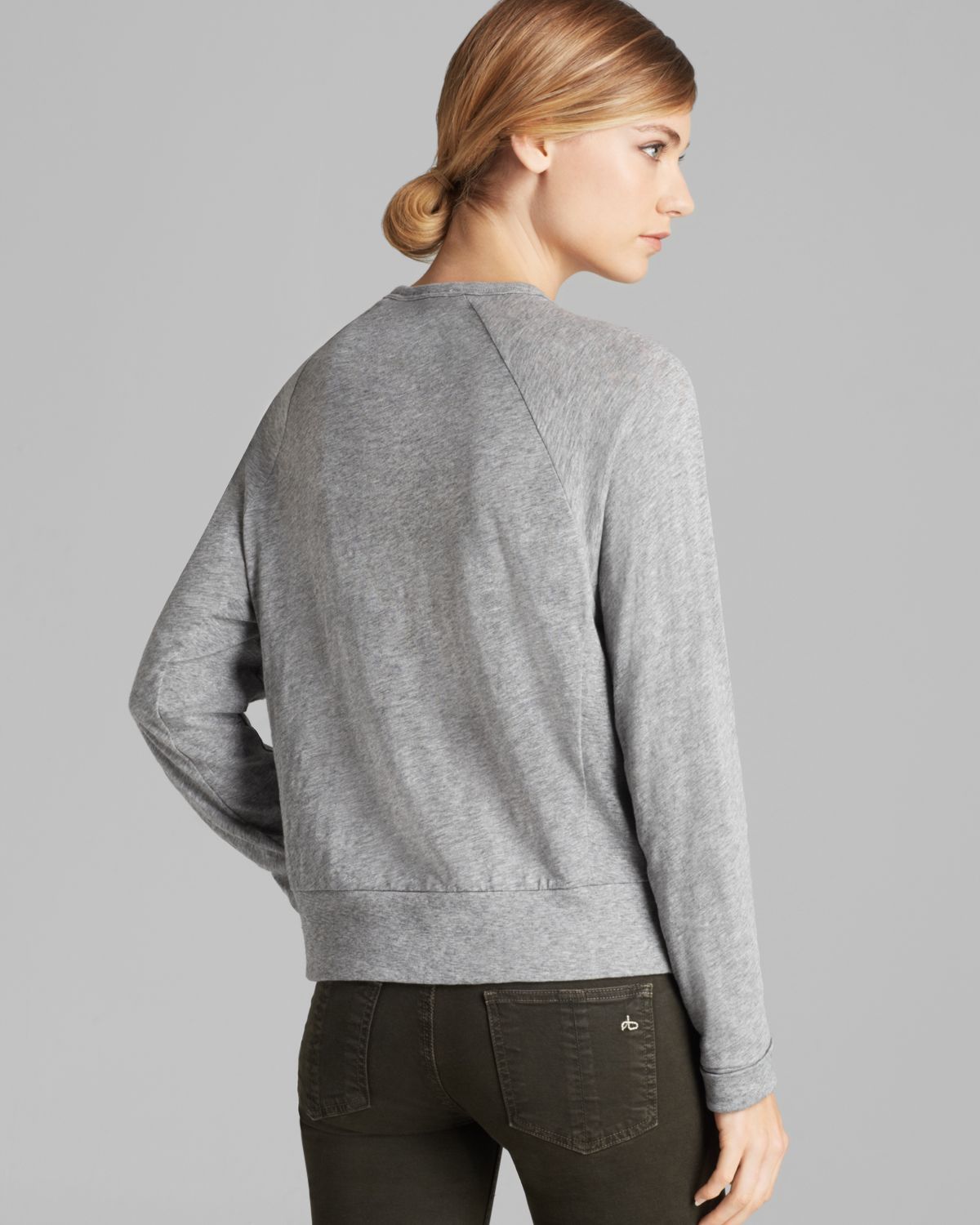 rag bone light gray sweatshirt classic raglan product 2 15932382 086227483