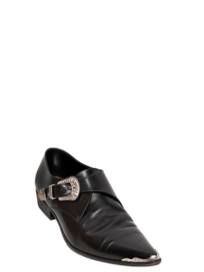 saint laurent buckle boots