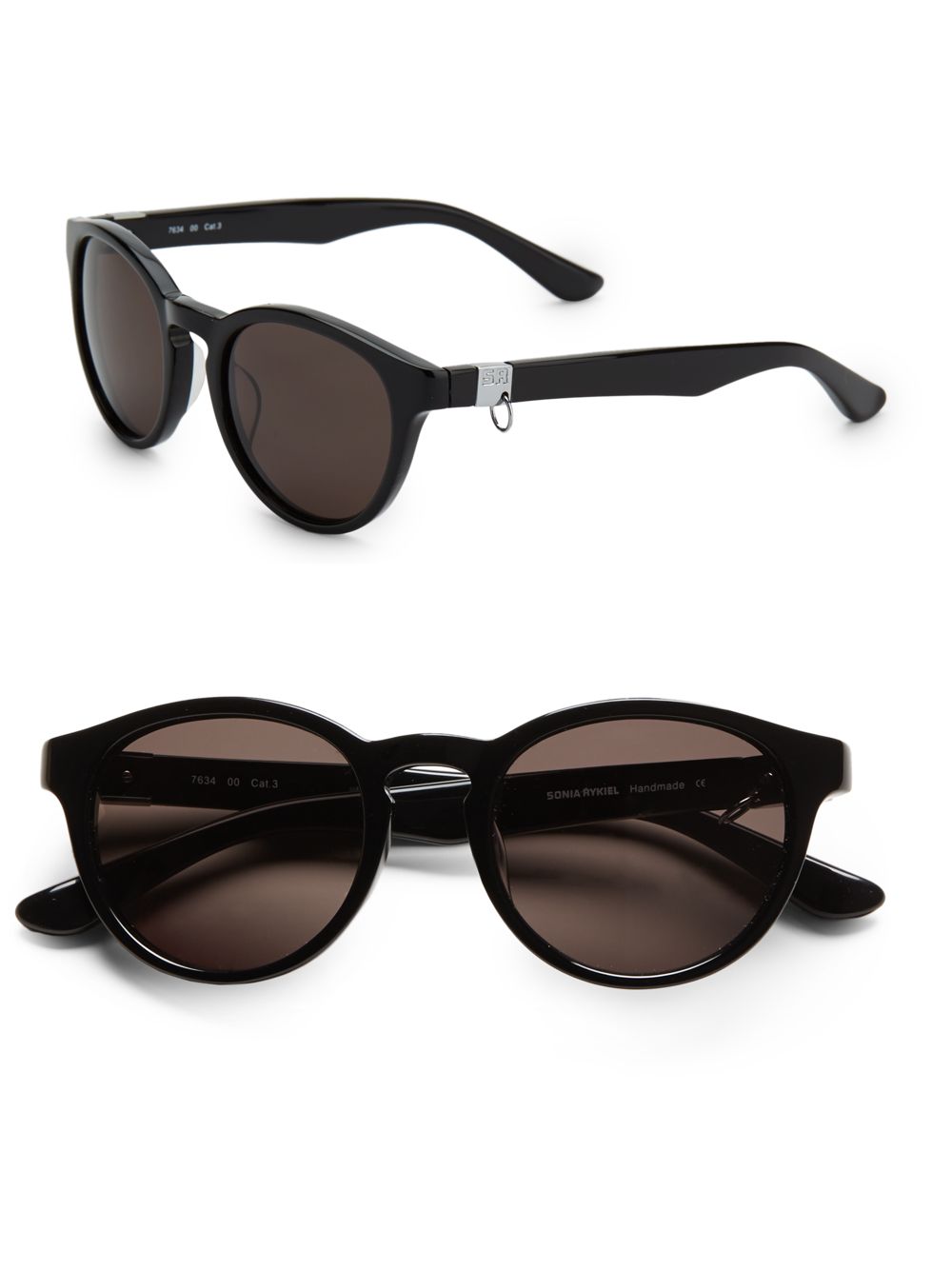 Lyst - Sonia Rykiel Rounded Catseye Acetate Sunglasses in Black