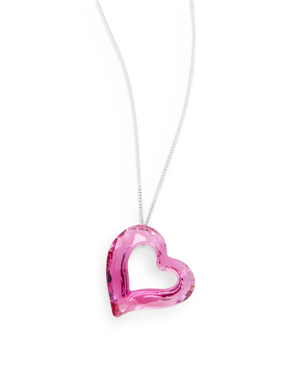 Swarovski Loveheart Crystal Pendant Necklace In Pink Lyst