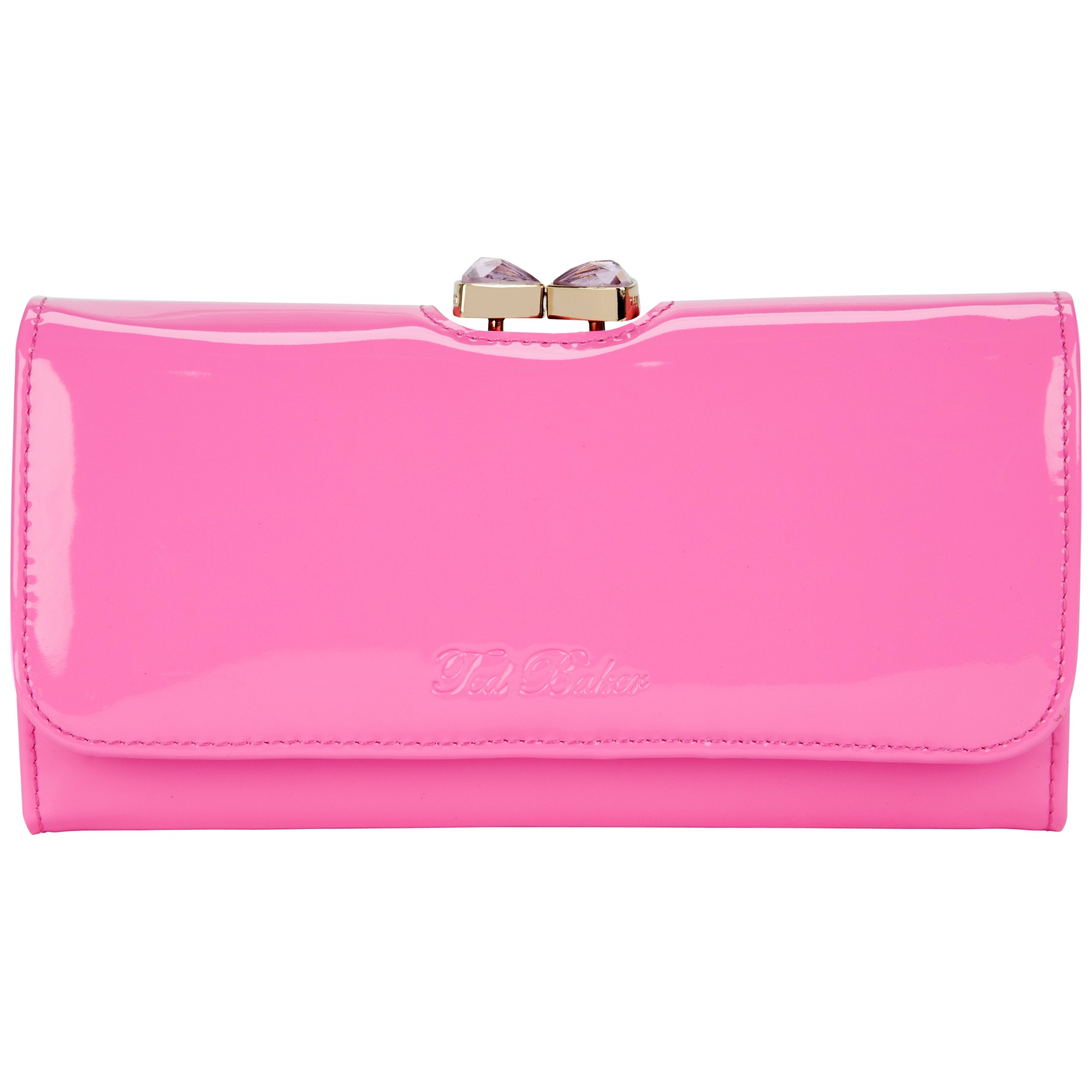 Ted Baker Titiana Crystal Bow Bobble Patent Matinee Purse in Pink - Lyst