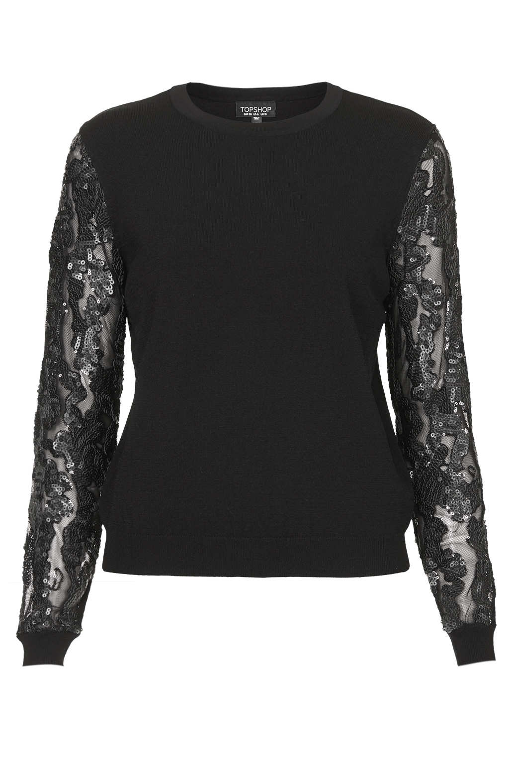 sequin arm jumper