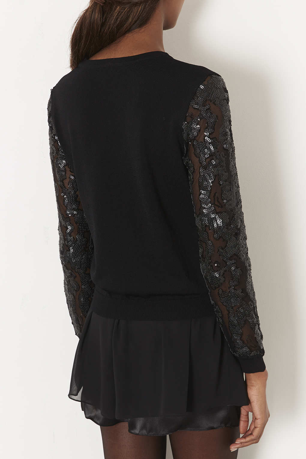 sequin arm jumper