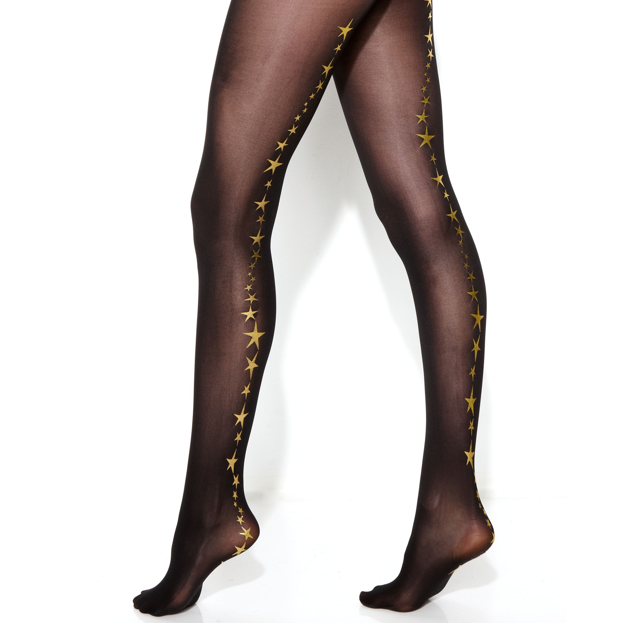 orange and black striped tights