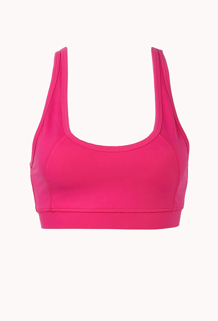 Lyst Forever 21 High Impact Cutout Back Sports Bra in Pink