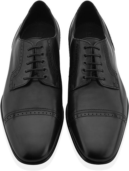 Hugo Boss Dresion Leather Derby in Black for Men | Lyst