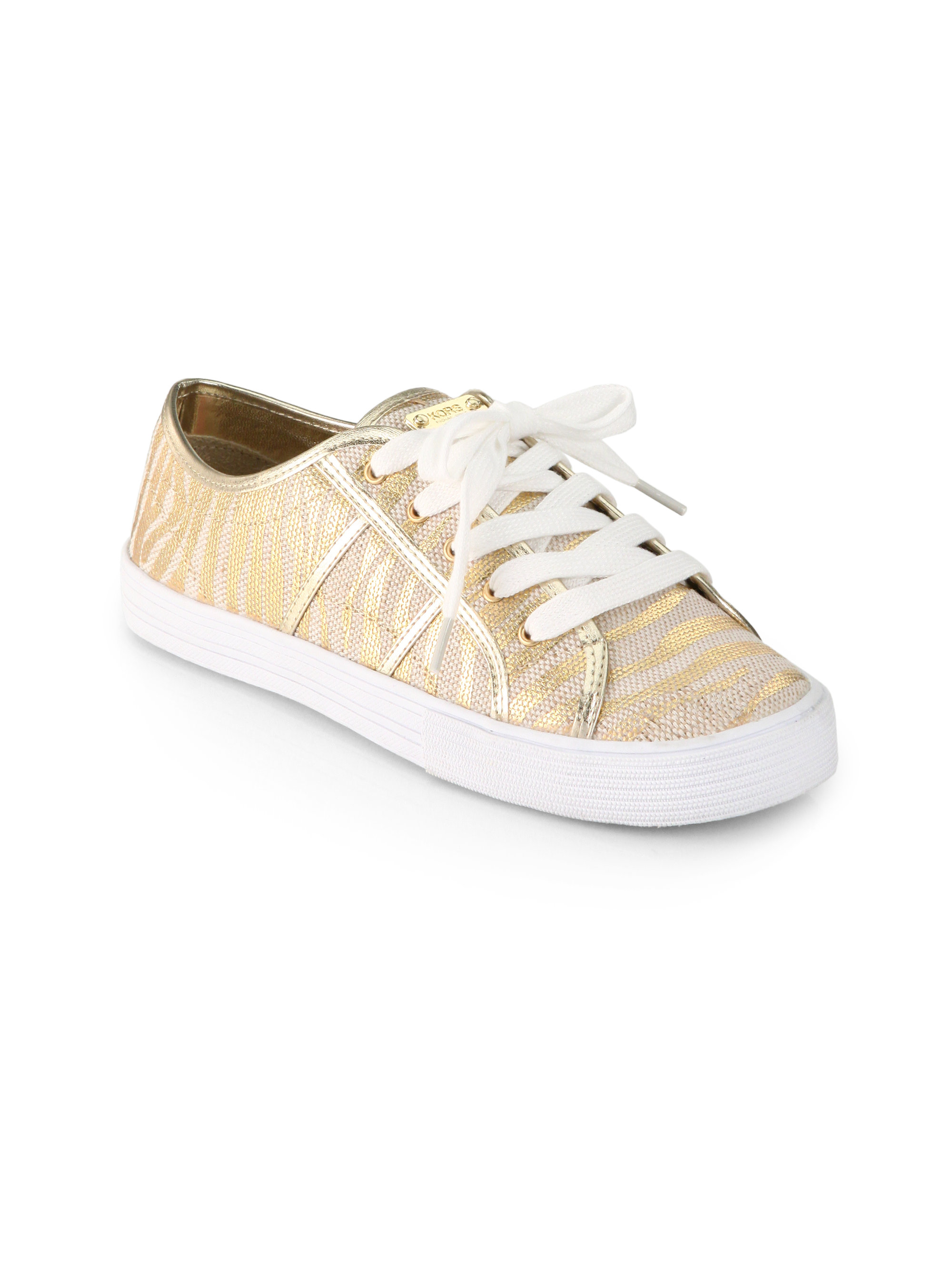 girls gold tennis shoes