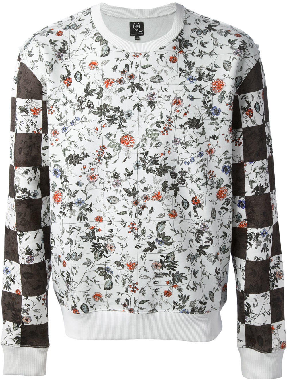 Lyst - Mcq Floral Sweater in White for Men