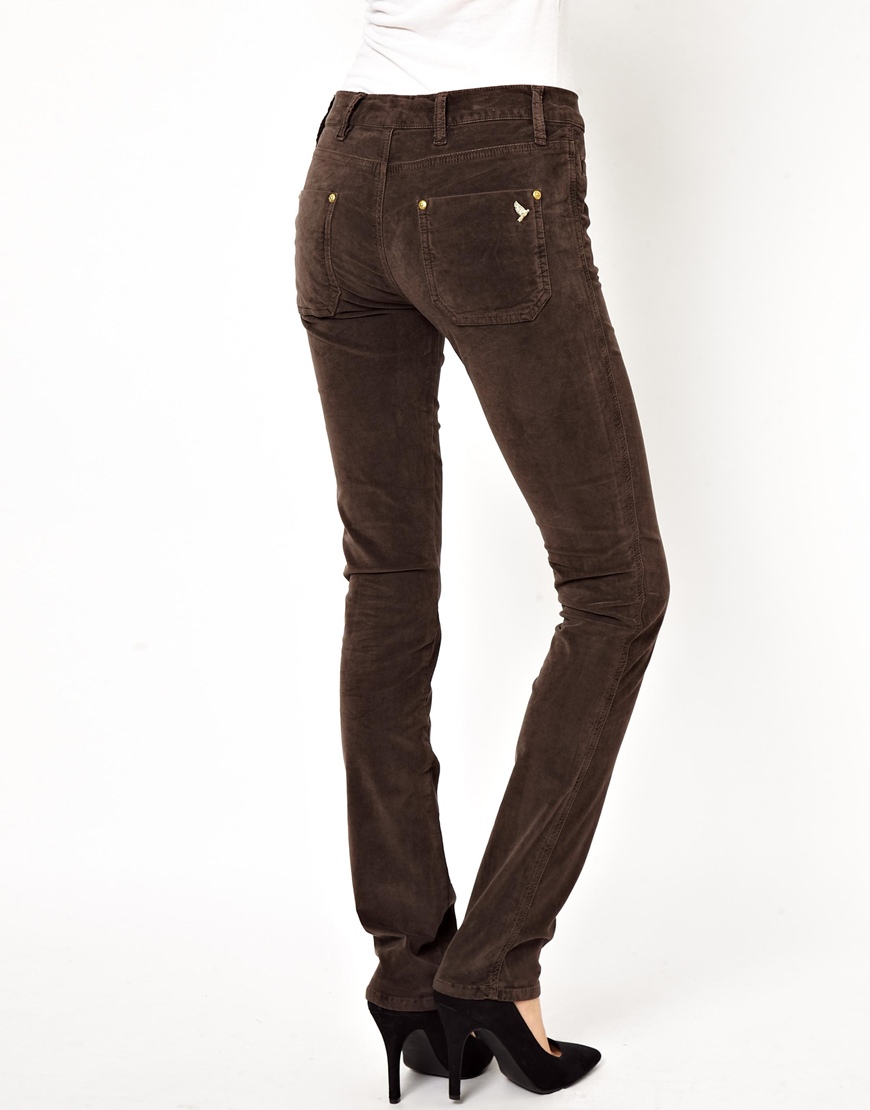 M.i.h jeans The Oslo Jeans in Chocolate Velvet in Brown Lyst