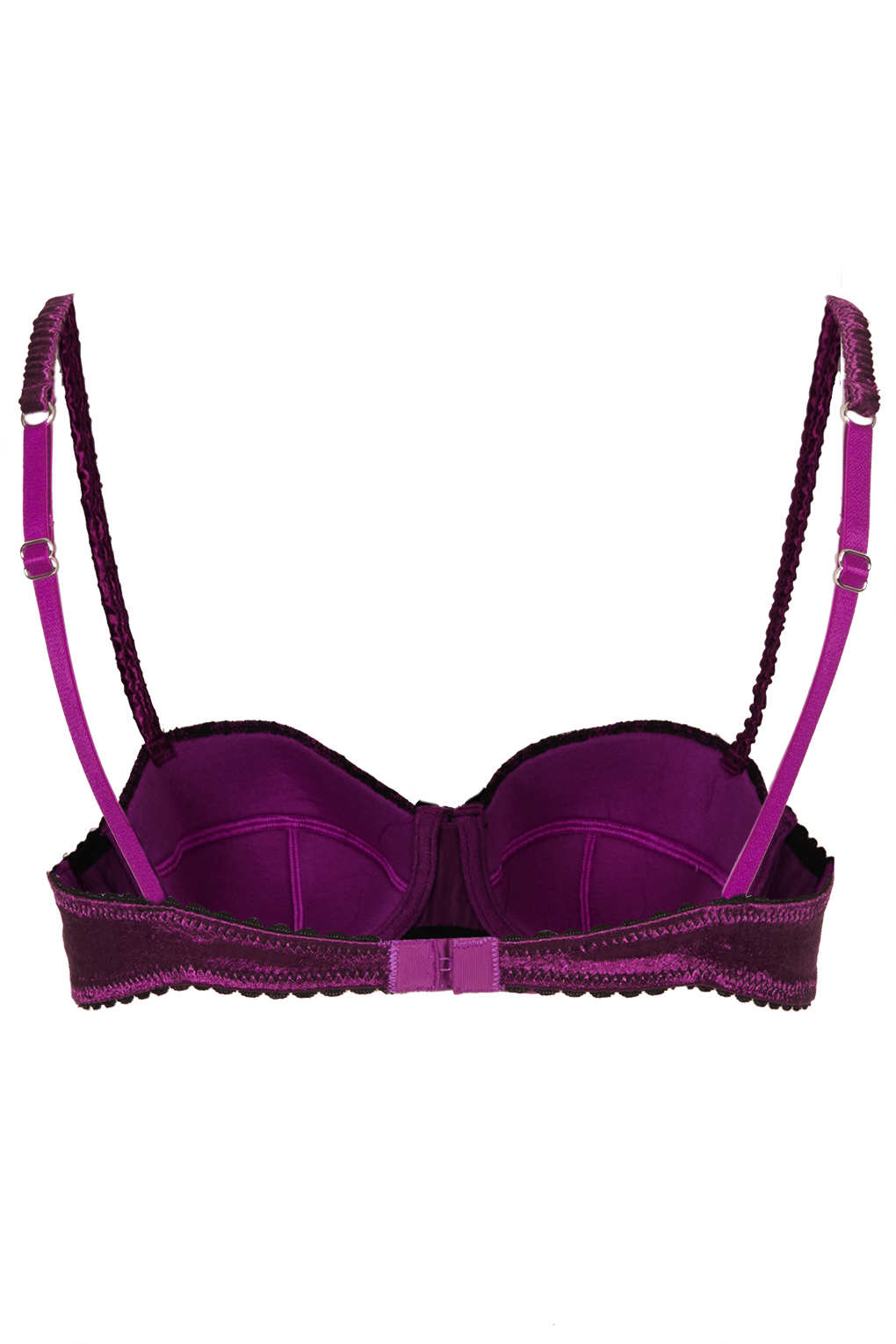 Shiny Satin Bra in Purple Lyst