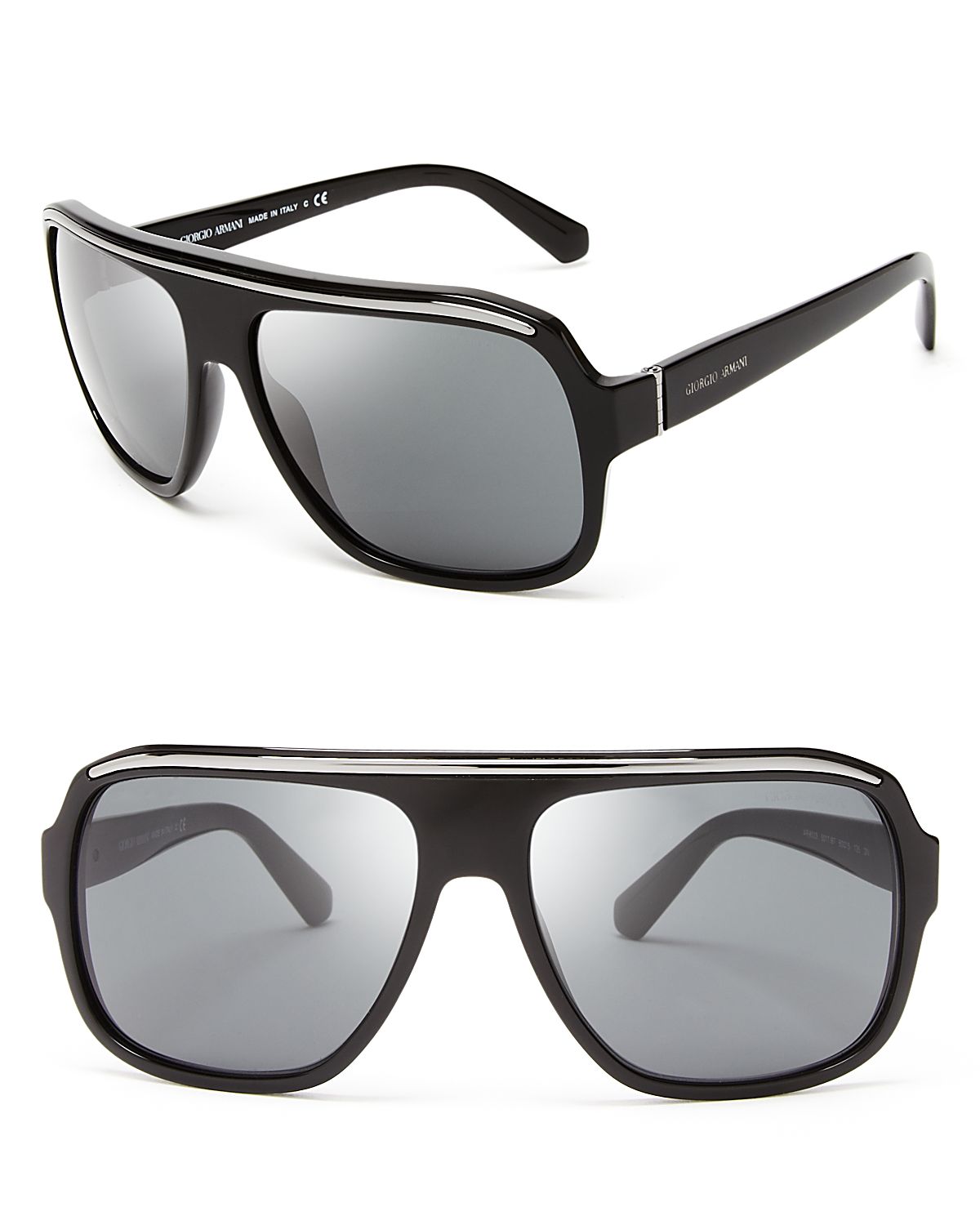 Lyst - Giorgio Armani Timeless Oversized Square Sunglasses in Black