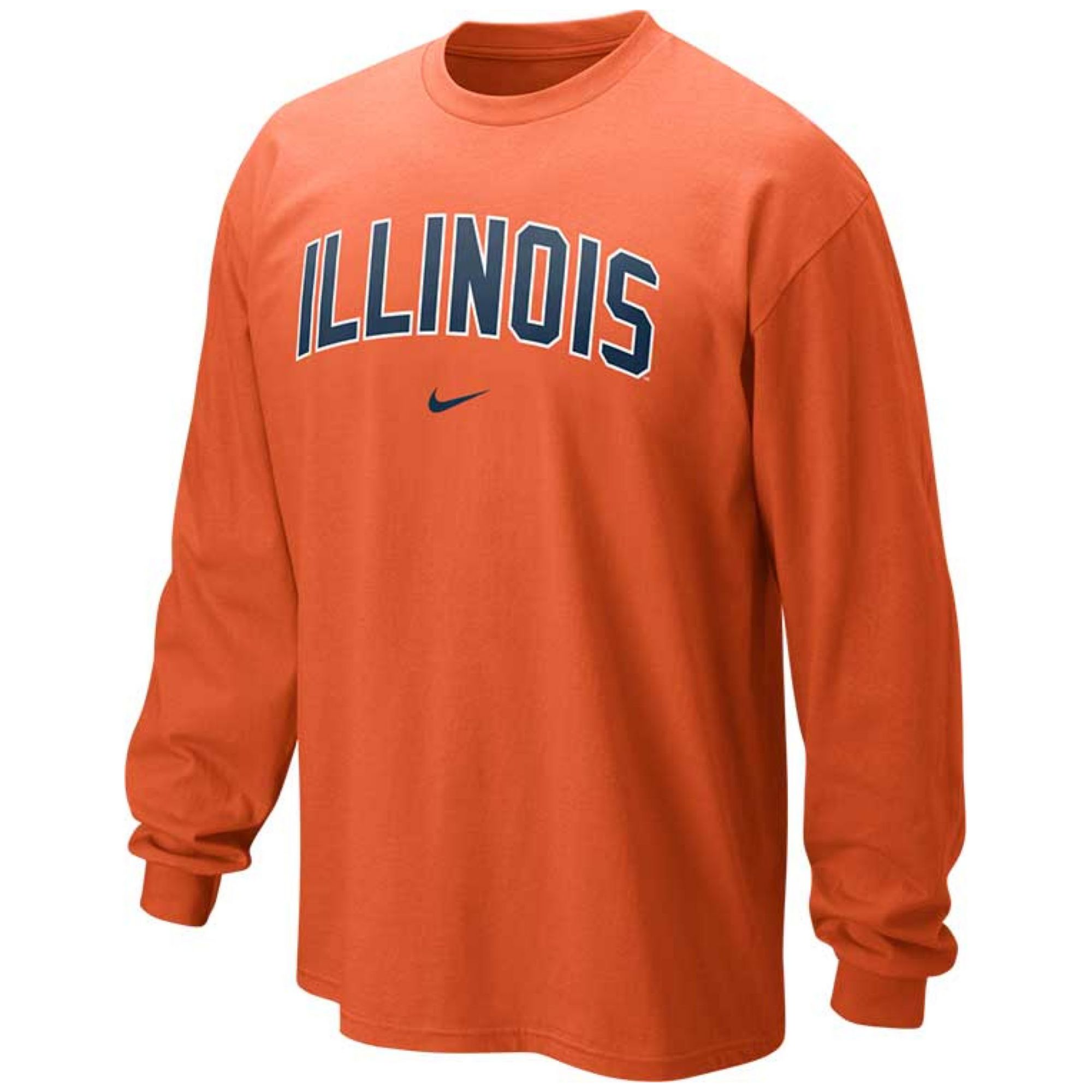 Nike Mens Long Sleeve Illinois Fighting Illini T-shirt in Orange for ...