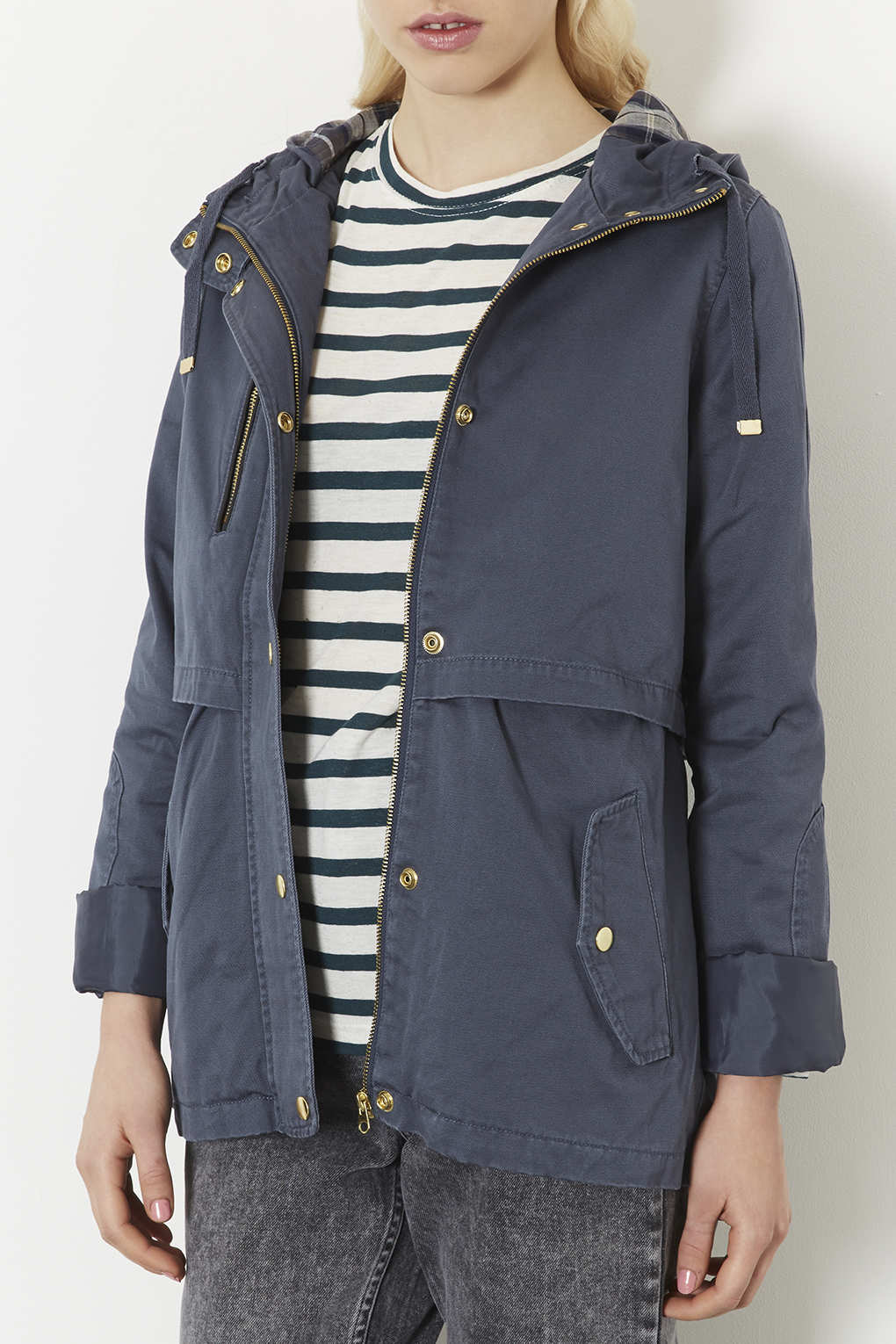 Petite Light Weight Jacket in Washed Blue (Blue) Lyst