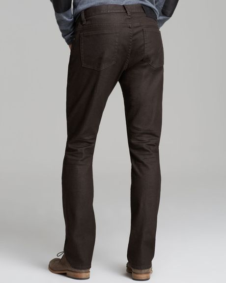 John Varvatos Jeans Bowery Slim Straight Fit in Chocolate in Brown for ...