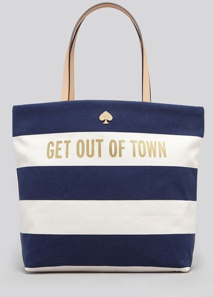 Kate Spade Tote Get Out of Town Bon Shopper in Blue (French Navy ...
