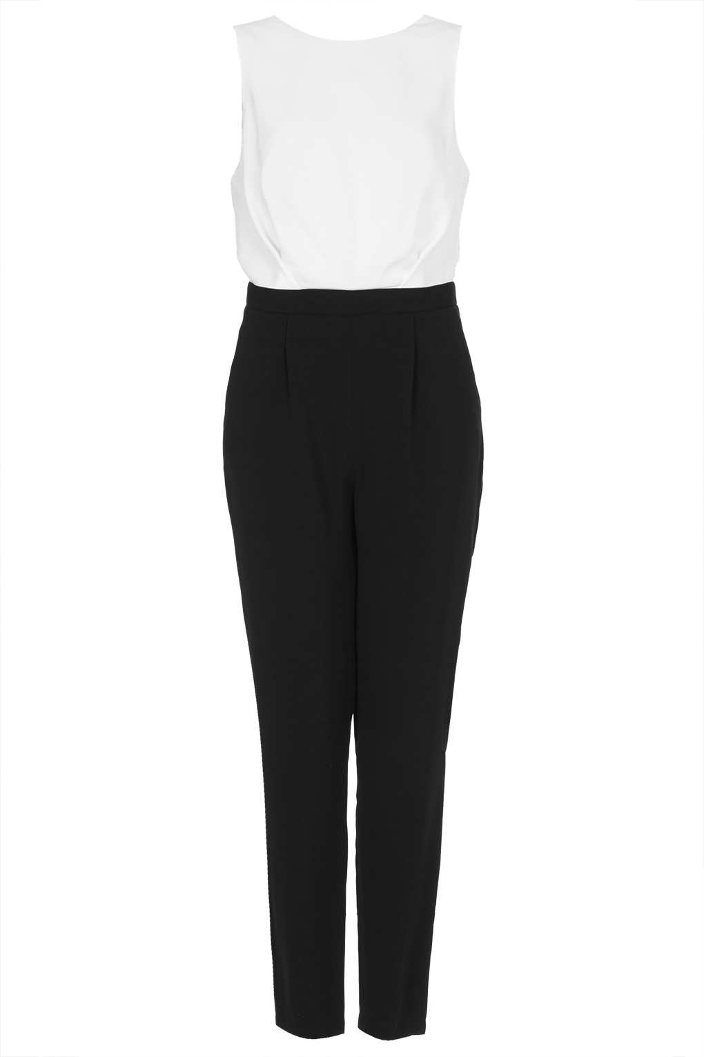 topshop black and white jumpsuit