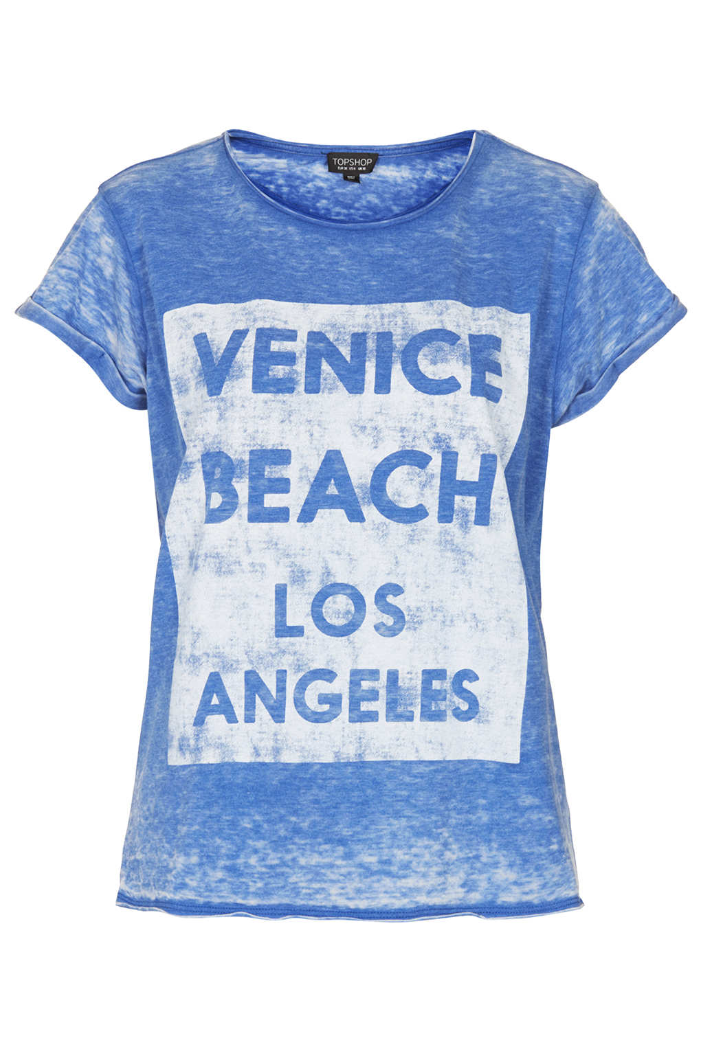 Top Venice Beach Burnout Tee In Blue Lyst Gallery
