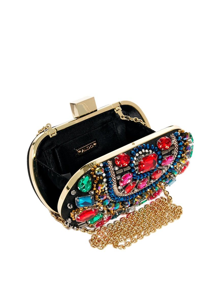 ALDO Enroelid Multicolour Gem Box Clutch Bag Lyst