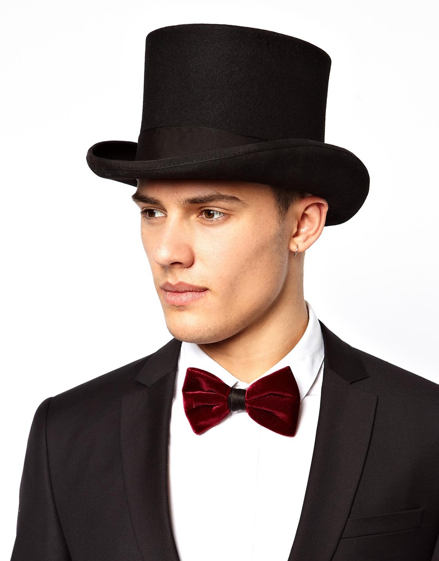 ASOS Top Hat In Black Felt for Men | Lyst