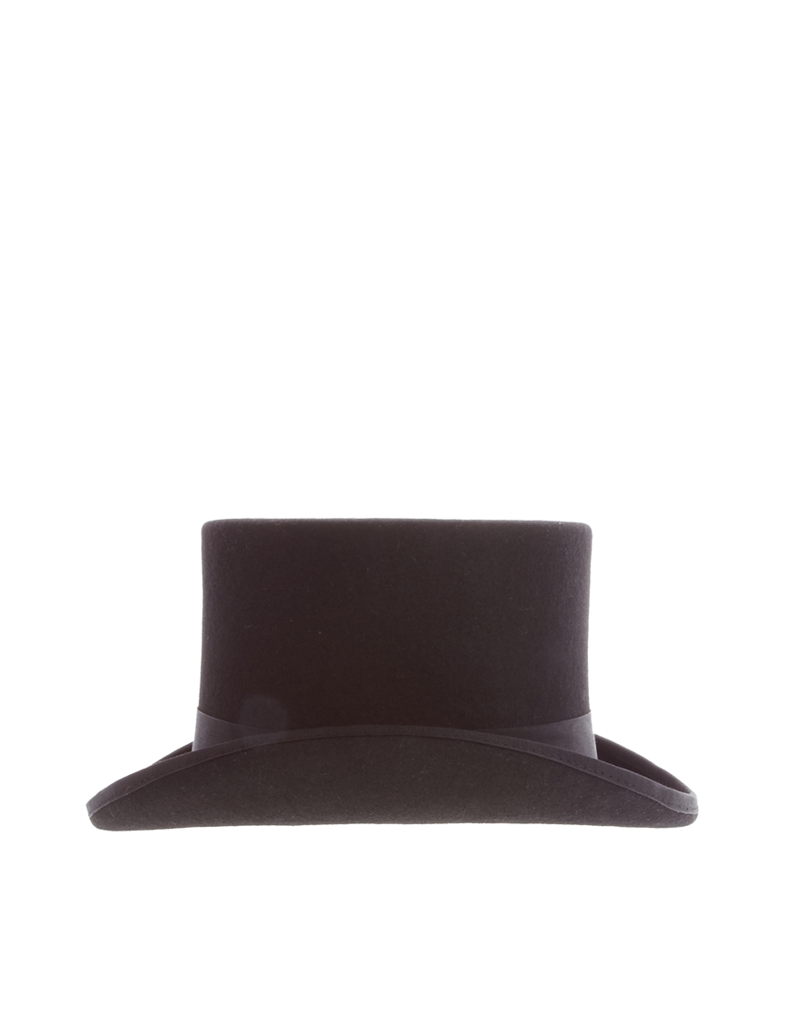 ASOS Top Hat In Black Felt for Men | Lyst