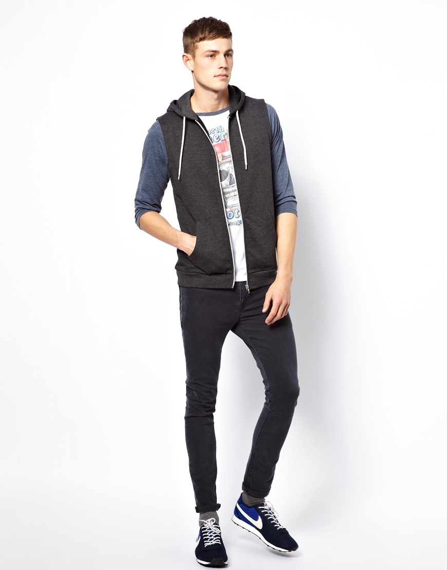 asos charcoal hoodie
