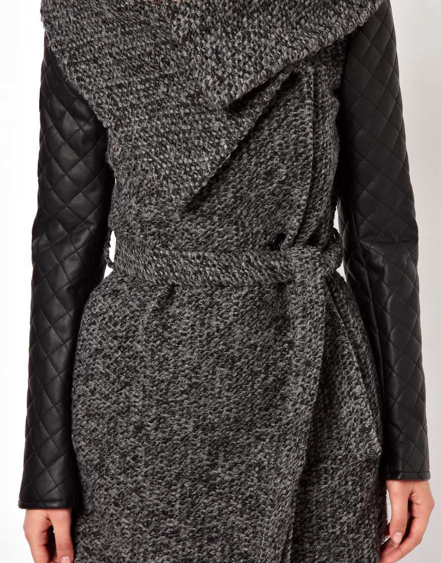 Lyst Asos Coat in Gray