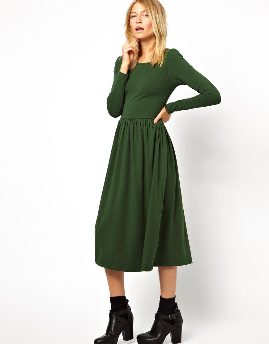 Midi Skater Dress With Sleeves Online Shop, UP TO 54% OFF | www 